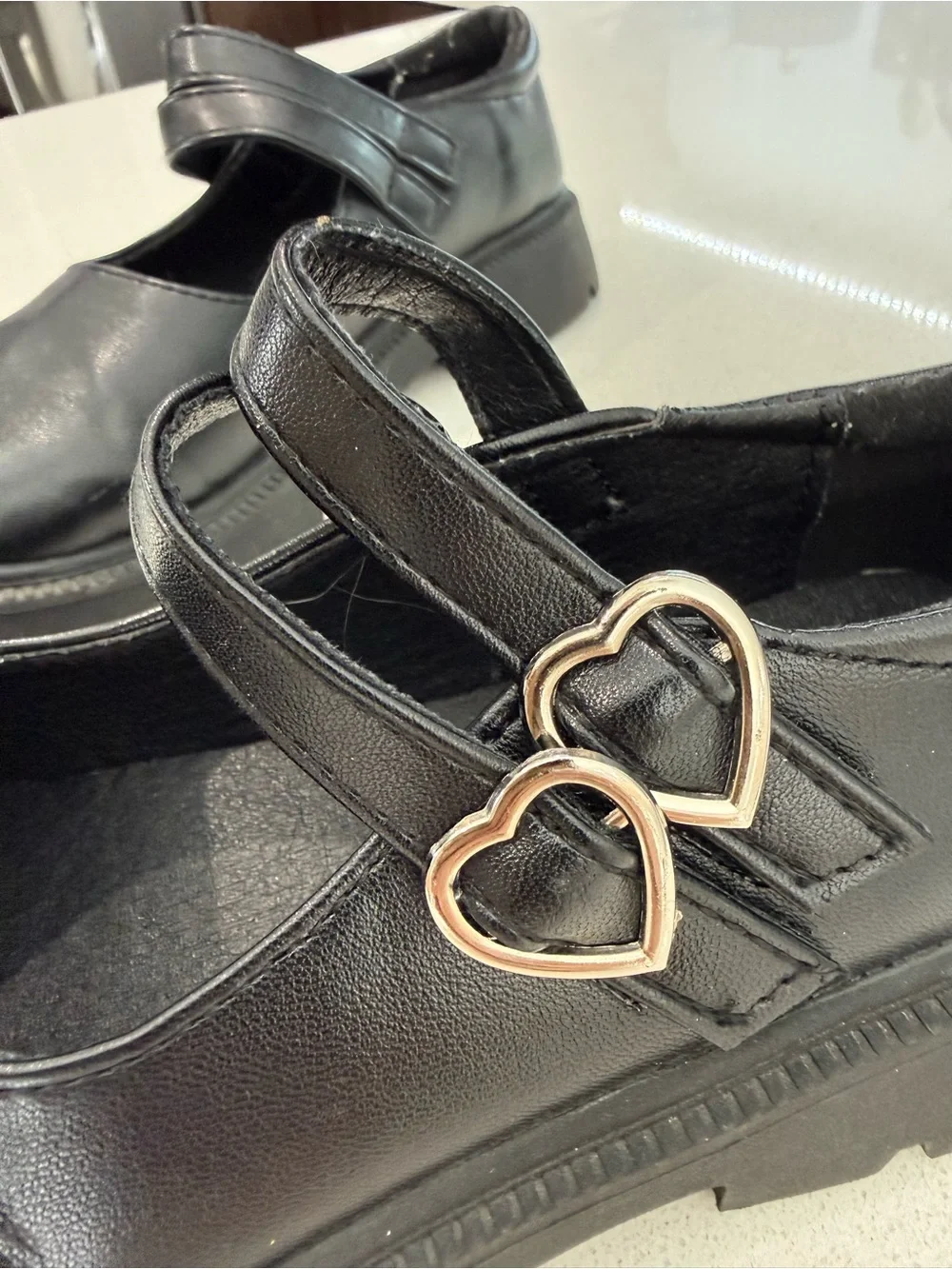 Kids Black Mary Jane School Shoes